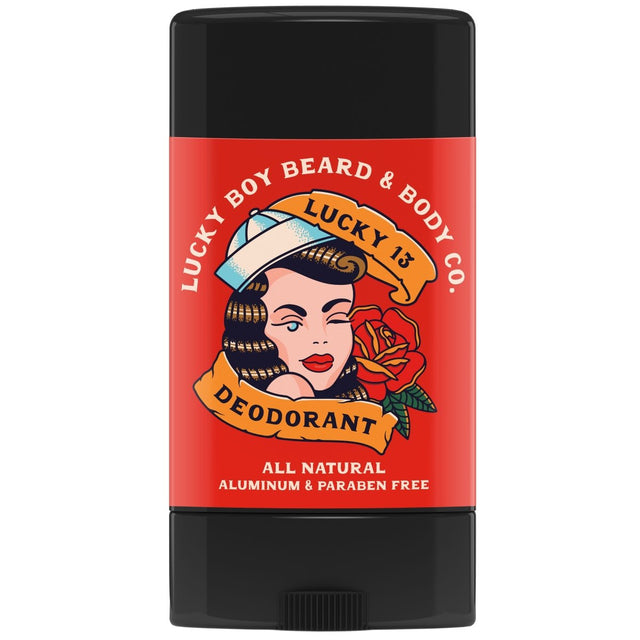 Lucky 13 Natural Deodorant - Lucky Boy Beard Co