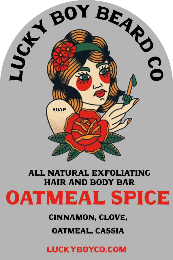 Oatmeal Spice Exfoliating Hair and Body Soap Bar